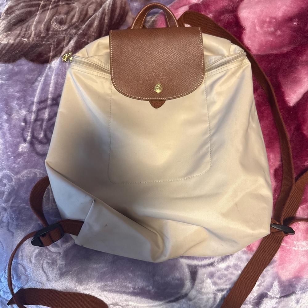 Longchamp  Cream Backpack